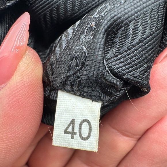 Prada Vintage Leather & Canvas Shoulder Crossbody Bag Black n Brown - Picture 17 of 17